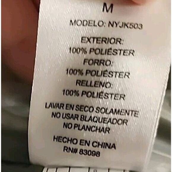 Ci SONO Womens Puffer Jacket Medium Size Silver Very Warm Smooth Zippers - Picture 9 of 9